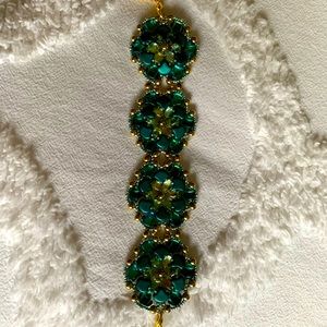 Gorgeous handcrafted Czech Republic glass bead bracelet.